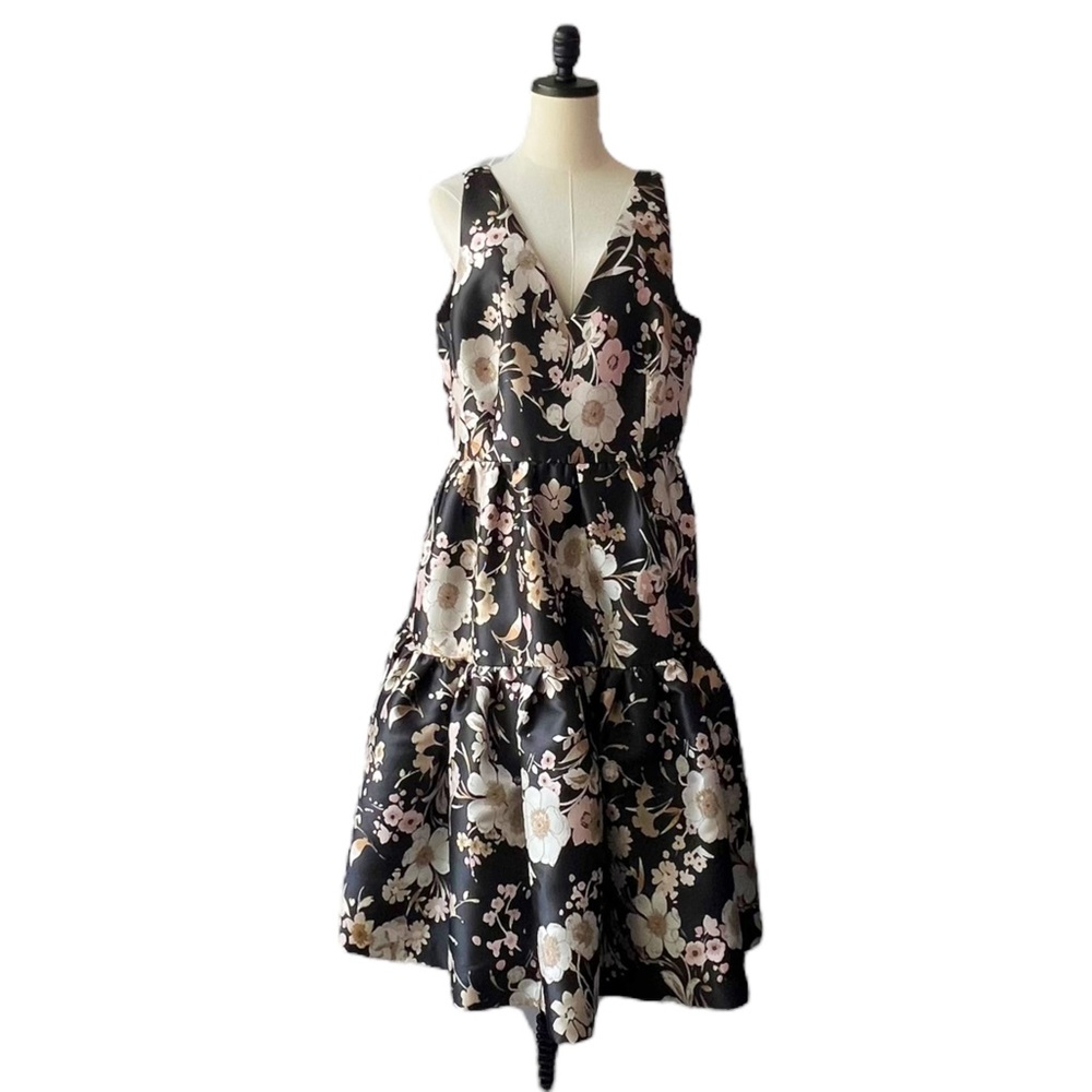 Eliza J Black Floral Dress - Picture 4 of 13